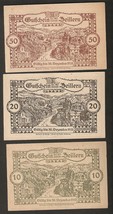 Austria Die Gemeinde ZEILLERN 50 20 10 heller 1920 Austrian Notgeld 3psc... - £7.03 GBP