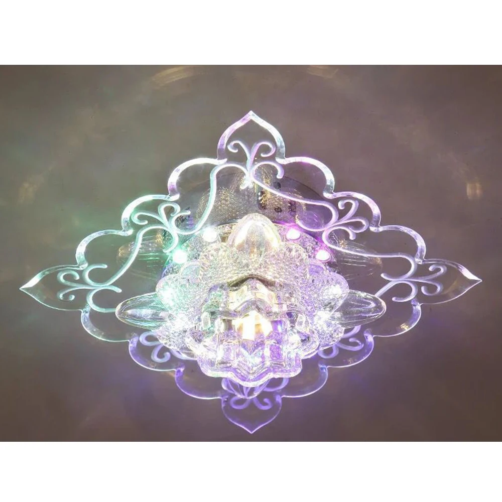 Flower Shape Ceiling Lights Aisle Crystal LE 5W  Flush Mount decoration Light Fi - £169.17 GBP