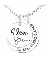 I Love you To the moon &amp; back 925 Sterling Silver Necklace for her - £27.86 GBP