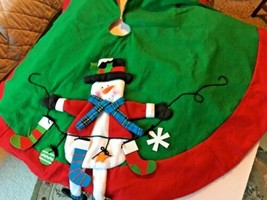 St. Nicks Choice Snowman Christmas Tree Skirt 23” wide 120” approx.  SKU... - $19.75