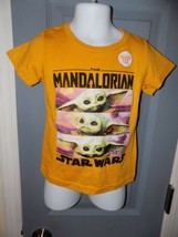 Star Wars The Mandalorian Baby Yoda Yellow T-Shirt Size 3T Toddlers NEW - £13.60 GBP