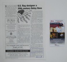 Bob Heft Signed Autographed 8.5x11 Article US 50-Star Flag Designer JSA COA - £22.15 GBP