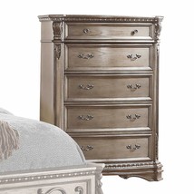 20" X 42" X 56" Antique Champagne Wood Poly Resin Chest - $32,847.44 MXN