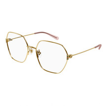 GUCCI GG1285O 001 Gold 59mm Eyeglasses New Authentic - £188.28 GBP