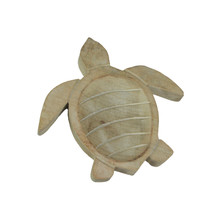 Hand Carved Wooden Sea Turtle Decorative Bowl 8 Inch - £22.11 GBP