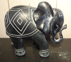 Grey Tribal Designed Elephant Statue - $14.45