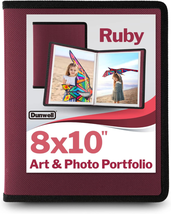 Dunwell 8X10 Photo Album Binder with Clear Sleeves- (Ruby), Art Portfolio Binder - £11.21 GBP