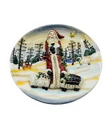 Ganz Christmas Santa Shepherd Sheep Plate 3D 5 inch Vintage - £9.63 GBP