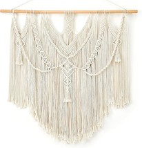 Macrame Wall Hanging Boho Home Decor Chic Woven Decoration for Bedroom Living Ro - £38.28 GBP