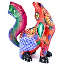 Handmade Alebrijes Oaxacan Copal Wood Carved Folk Art Howling Wolf Coyote Figure - £46.96 GBP