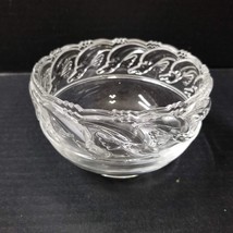 Tiffany &amp; Co Bowl Crystal Art Glass Dolphin Small 3&quot; x 5&quot; Pedestal Clear... - £23.51 GBP