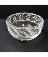 Tiffany &amp; Co Bowl Crystal Art Glass Dolphin Small 3&quot; x 5&quot; Pedestal Clear... - £23.77 GBP