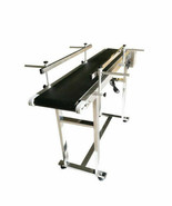 US Stock Hot 110V 47&quot;x8&quot; PVC Conveyor With Double Guardrail Transport Eq... - $479.66