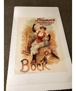 Vintage Hamm&#39;s Preferred Stock Bottled Beer Bock St Paul 1975 Poster Por... - $29.19