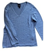 Eileen Fisher Silk Blend Powder Blue Sweater V-neck Ladies Small Lightwe... - $34.99