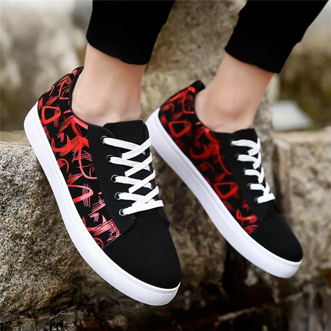 Breathable Mens Casual Canvas Shoes Sales Lace Up Canvas Shoes Luxury Br... - $36.55