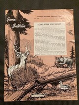 Vintage Fall 1962 No. 4 Game Bulletin Washington State Game Dept Newsletter - £8.59 GBP