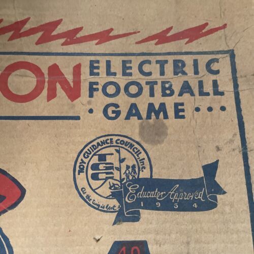 1949 Tru-Action TUDOR Electric Football Game Set in Box  26" Working - $108.90