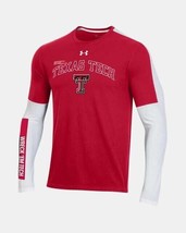 NWT men&#39;s XXL Texas tech red raiders Under Armour long sleeve T-Shirt FTBL - £18.67 GBP