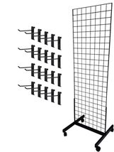 Only Hangers Black 2&#39; x 6&#39; Heavy Duty Commercial Grade Portable Gridwall Art Dis - $79.95+