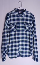 Cactus, Men&#39;s Pearl Snap Western Shirt, Size XL, Blue &amp; Green Plaid, Cotton - $218.62 MXN