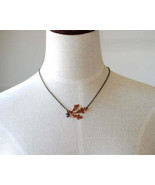 Autumn Leaf Pendant Necklace - £6.29 GBP