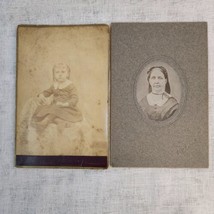 Antique Photos Same Woman Young and Old Portrait Cabinet Cards RARE - £30.95 GBP