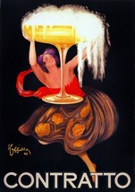 4254.Contratto.woman with goblet and champagne.POSTER.decor Home Office art - £13.63 GBP+