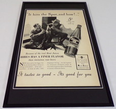 1937 Hires RJ Root Beer Framed 11x17 ORIGINAL Vintage Advertising Poster - £55.22 GBP