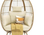 Egg Chair Outdoor, 370Lbs Capacity Wicker Patio Basket Chair, All-Weathe... - $599.99