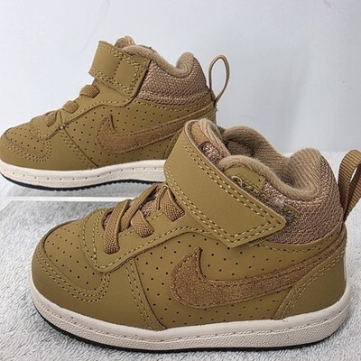 Nike Court Borough Mid 'Wheat' Toddler Size 5C Shoes 870027-701 Athletic Item image 8
