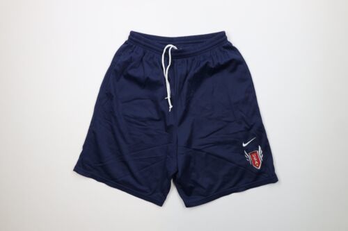 Primary image for Nike Mens Small Team Issued Spell Out Team USA Track and Field Mesh Shorts Blue