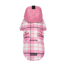 Canada Pooch Dog The Shacket - Pink Plaid 16 - £65.49 GBP