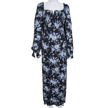 NEW Free People Jaymes XL Floral Print Midi Smock Side Split Boho Dress  - $75.40