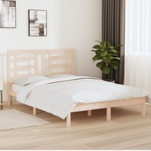 Bed Frame Solid Wood Pine 150x200 cm King Size - £77.20 GBP
