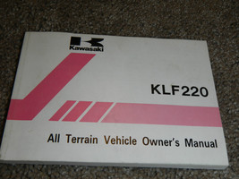 1993 93 KAWASAKI KLF220 KLF 220 A6 A7 BAYOU OWNER&#39;S OWNER SERVICE MANUAL - $20.75