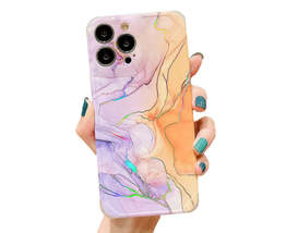 Anymob iPhone Case Purple Laser Marble Shockproof Firm Flex Mobile Cover  - £19.94 GBP