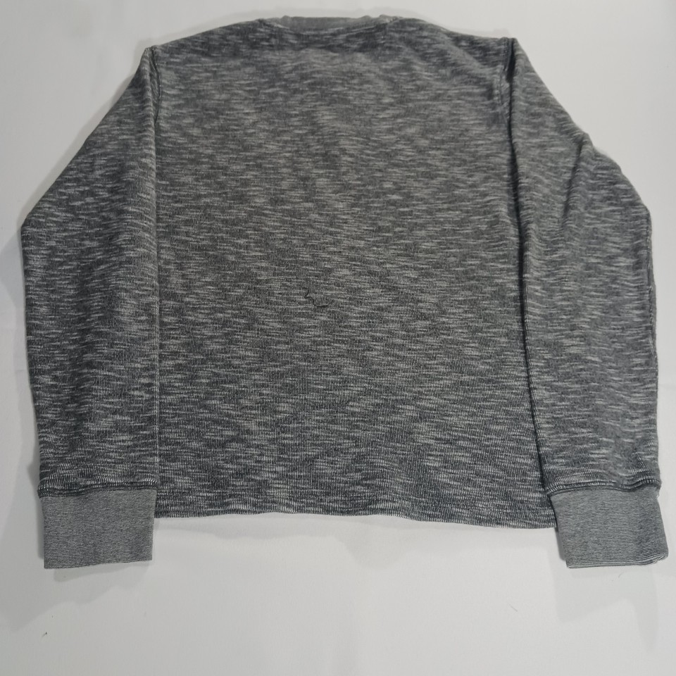 Lucky Brand 7M62050 Men's Gray Cotton Twisted Stub Henley Sweatshirt Size Small Item image 2