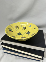 Ginkgo studios Yellow Pottery Bowl Signed Modern Texas - $27.12