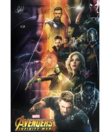 AVENGERS INFINITY SIGNED MOVIE POSTER - $220.00