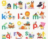23.5" X 44" Panel Animals Alphabet ABCs Fun-2-3 Cotton Fabric Panel D686.24 - $9.76