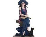 Lenox Halloween Witch Black Cat Figurine Book Of Witchcraft Sorceress Ma... - £46.35 GBP