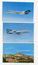 3 Olympic Airways Postcards 707-320 727-200 Acropolis 1970&#39;s - £16.81 GBP