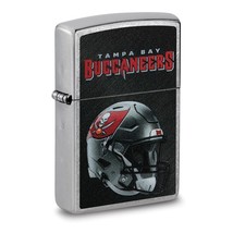 Zippo® NFL® Tampa Bay Buccaneers Helmet Street Chrome™ Lighter - £30.29 GBP