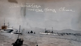 VINTAGE NEGATIVE,USS SARATOGA, HONG KONG CHINA, CIRCA 1912 - £31.42 GBP