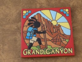 Native American Kokopelli Porcelain Ceramic Grand Canyon Tile Decor - $17.33
