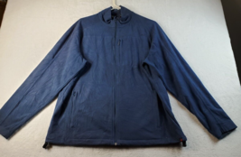 Woolrich Jackets Men Size Large Blue Long Casual Sleeve Pockets Logo Full Zipper - £12.56 GBP