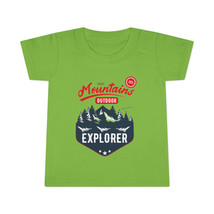Toddler Personalized T-shirt: Mountains Outdoor Explorer Art, 100% Cotto... - £12.96 GBP