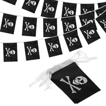 Anley Pirate Flag Jolly Roger String Flag Party Decorations 33 Feet 32 Flags - £6.25 GBP