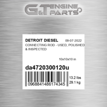 DA4720300120U Connecting Rod - Used Fits Detroit Diesel (New Aftermarket) - $243.33